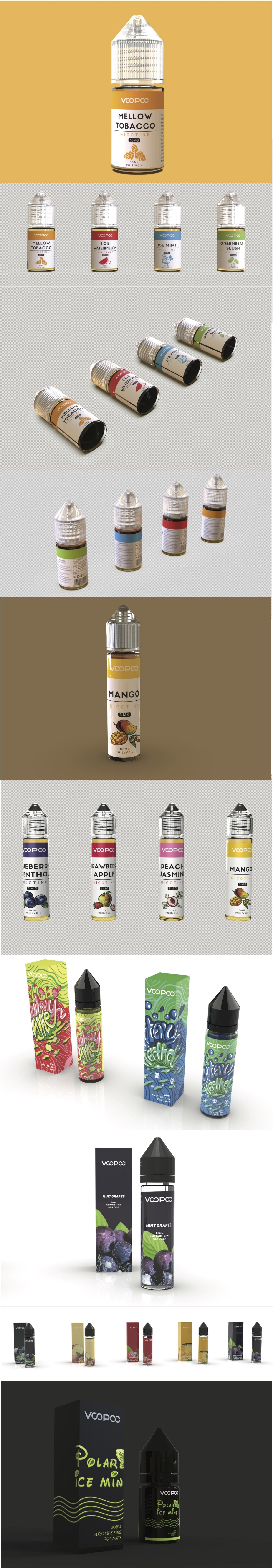 VOOPOO煙油一次性小煙包裝設(shè)計