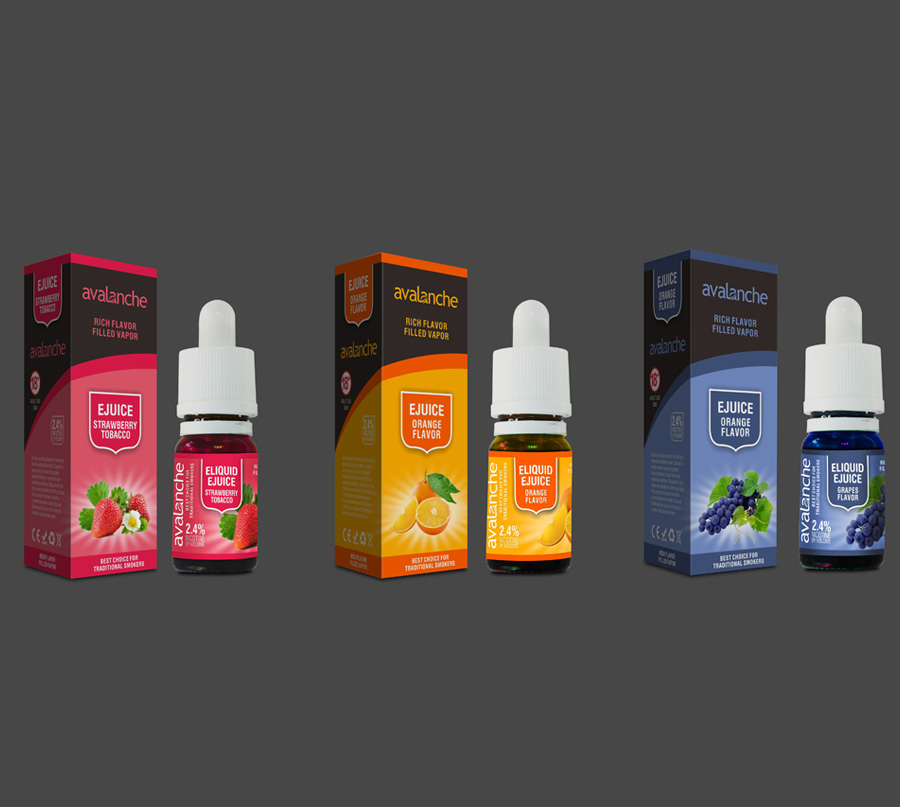 歐美風格電子煙油包裝設計