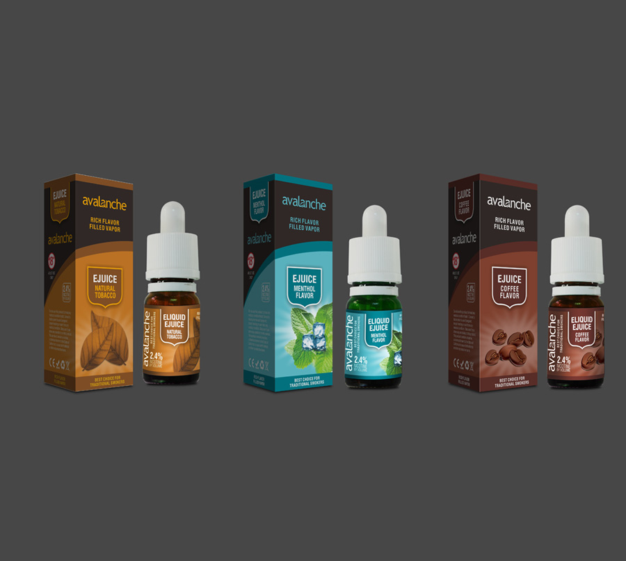 歐美風格電子煙油包裝設計